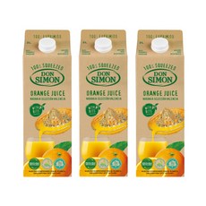 [돈시몬] 100프로 NFC 착즙주스 2L 오렌지 X 3팩, 1세트