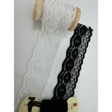 나일론 리본끈 자수 랏셀레이스 270cm (#714), 1개, 검정