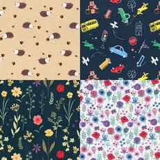 홈메디 리폼 패브릭스티커- 2020 후반기 A4 면/천/가죽/원단 접착 데코 시트지 쇼파 의자 가구 리폼 보수용, 팬지가든