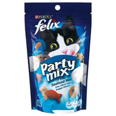 Purina 喜躍 Felix Party Mix 香酥餅 貓零食, 海鮮拼盤貓脆餅60g, 12個, 60g, 海鮮拼盤