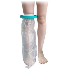 깔끔더하기 다리 무릎 발목 깁스 방수 커버, 민트-다리L, 1개