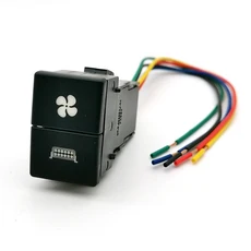 안개등스위치 1PC 차량 듀얼 키 스위치 전방 후방 안개등 DRL 전원 켜기 끄기 LED 스포트라이트 스위치 버, 05 Fan Spotlight