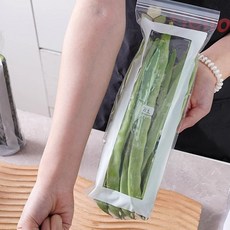 shuangxia 세로가 긴형 지퍼백 다용도 냉장고 야채 보관 롱 지퍼백 31cm, 대형(L), 105개, 1개입