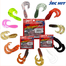 JRC-HIT엘리게이터 1인치그럽웜 벌크/60pcs-CTG25/산천어 송어 볼락 평창 홍천강축제, 60개