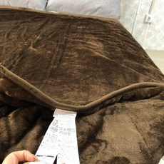 겨울 극세사 이불 밍크 침대 담요 침구 차렵 얇은 세트, 브라운