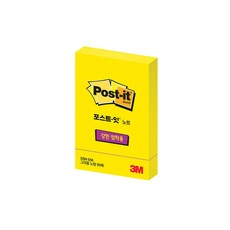 3M 포스트잇 노트 강한 점착용 656(51mm x 76mm), 그리움노랑