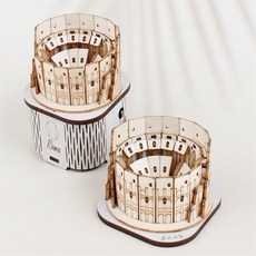 도시생활용품 우드조립 오르골 콜로세움 조립식오르골