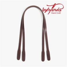 내추럴 민무늬 통가죽 숄더용 가죽핸들 2종 (58cm), 1세트, 통가죽핸들-브라운