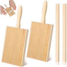 클래식 씰리 2세트 뇨키 메이커 보드 우드 파스타 애호가를 위한 홈메이드 파스타용 패들 휴대와 보관이 간편하며 감자볼 버터 제조에 사용됩니다