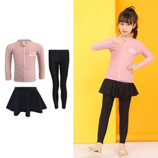 紫玉蘭 親子水母衣 長袖速乾潛水衣 衝浪衣 UPF50+, 女童,3XL