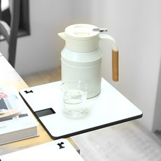 런메이크 확장형 보조테이블 책상연장선반 키보드받침대, S 사이즈 02.화이트