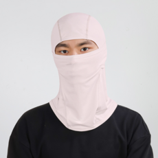 夏季戶外防曬冰絲頭套 男士騎行登山釣魚護脖涼感遮陽面罩, TJ017-粉色, 均碼