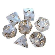 더블 컬러 다면체 게임 위 RPG 던전 및 DND D20 D12 D10 D8 D6 D4 테이블 게임용 7 개, style2-white