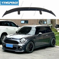 BMW 미니 쿠퍼 F56 F55 JCW R50 R56 03-23 유광 블랙 해치백 루프 리어윙 바디 키트 호환, 카본 룩