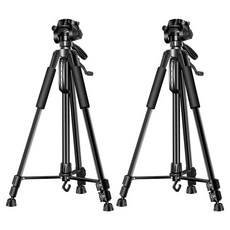 빈보 카메라 스마트폰 겸용 삼각대 업그레이드 버전 140cm, 2개, 블랙