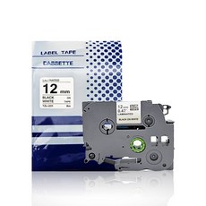 브라더 호환 라벨테이프 6mm~36mm 라벨지 리필 라벨기, 9mm투명바탕_검정글자 (TZc-121)_18