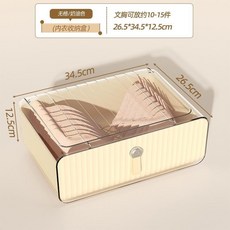 衣物收納抽屜盒 內衣褲襪子收納分格整理盒 家用衣櫃分隔神器, 內衣【無格】, 1個