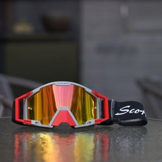 天蠍新款摩托車風鏡戶外越野騎行眼鏡運動頭盔DH降速全盔護目鏡騎行眼鏡日夜兩用專業防風自行車眼鏡, 灰色, 1個