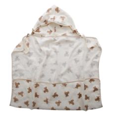 원라인 간절기 블랭킷 아기띠워머 아기망토 바람막이, 곰돌이