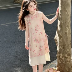 兒童女童國風新中式旗袍連衣裙 夏季新款