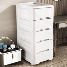 收納櫃 儲物櫃 置物櫃 塑料收納櫃 臥室櫃子 雜物收納櫃 客廳收納櫃 加厚抽屜式收納柜塑料多層兒童寶寶衣柜客廳零食玩具, 加厚純白：20CM面寬-儲物柜,三層