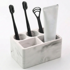 픽앤굿 3초흡수 물기순삭 규조토 칫솔꽂이, 1개, 화이트