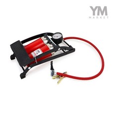 YM 에어 발펌프 공기펌프, 1개, 블랙/레드