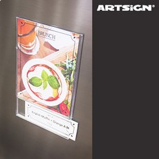 아트싸인 투명 이중 월프레임 안내판 중형 A6sta52fLw