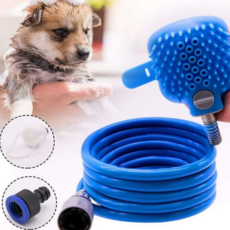 마사지 겸용 2in1 반려견 샤워 브러쉬 애견전용 샤워기 개 애완견 목욕 간편 털관리 간단, 1개