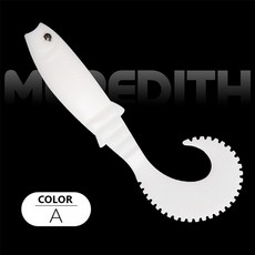 [루어 낚시 베이트] MEREDITH 70mm 90mm 110mm 식인종 곡선 꼬리 인공 워블러 미끼 소프트 실리콘 웜 배스 루어 수플레, [00] 90mm 10pcs, [00] A