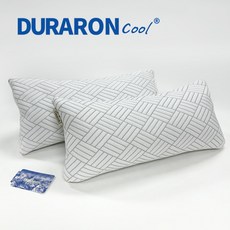 집앤콕 듀라론 냉감 경추베개, 1개, 화이트그레이