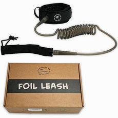 Ho Stevie! 수중익 보드용 호일 송아지 목줄 - 물에 끌림 없음 발가락 엉킴 없음 - 1.8m(6피트) 코일 송아지 목줄