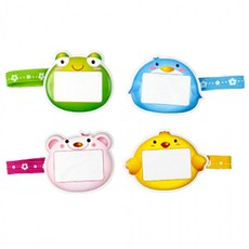 팔찌 이름표 (캐릭터) (4개입) (NO.065) 어린이 미아방지 체험학습 명찰, 본상품, 상세페이지 참조, 1개