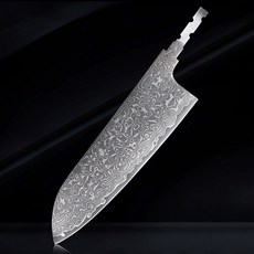 TURWHO 단조 DIY 블레이드 AUS 10 다마스커스 강철 주방 만들기 수제 핸들 없음, Santoku knife