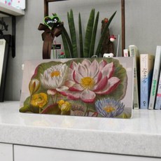 ac385-폼아크릴액자38CmX18Cm_풍수연꽃그림