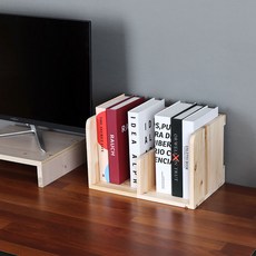 삼나무 원목 책상위 미니책꽂이 분리형, 단품, 상세 설명 참조