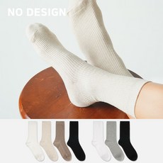 노디자인 ND 아빠 엄마용 링크스 골지 중목 양말 8켤레 세트 여자 남자 학생 주니어 데일리 패션