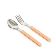 티니블랑 레브 식기 세트 피치퍼즈, 티스푼 + 티포크, 1세트