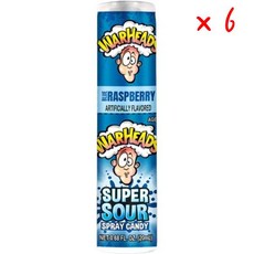 워헤드 슈퍼 사우어 스프레이 캔디, 6개, 20ml