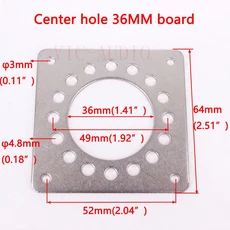 진공관 충격 방지 철판 튜브 소켓 장착 플레이트 6CA7 6550 6SN7 2A3 300B KT88 EL34 하이파이 오디오 튜브, 1개, 기타, 02 36mm Plate
