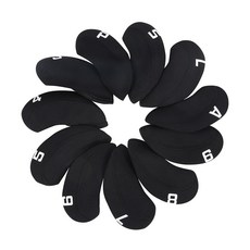 골프 아이언 커버 11홀더, 11개, 블랙