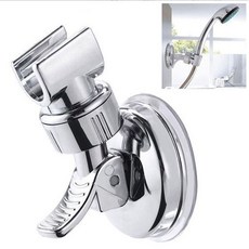 무타공 흡착 샤워기 헤드 거치대 크롬 360도 자유로운 걸이 홀더