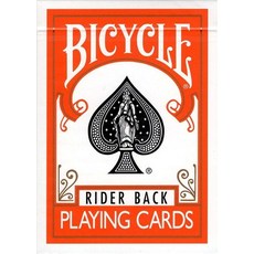 Bicycle Orange 라이더 백 플레잉 카드 포커 사이즈 덱 USPCC 203054