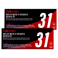 밸러니티 올인원 31 멀티솔루션 올인원 남성 멀티비타민 영양제 포 맨, 30회분, 2개