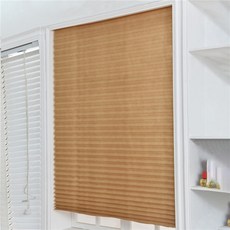 중문커튼 도어커튼 가림막커튼 공간분리 House Apartment Use White Blinds Adhesive Pleated Shades Windo, 03 Beige_03 90 W X 150 L cm
