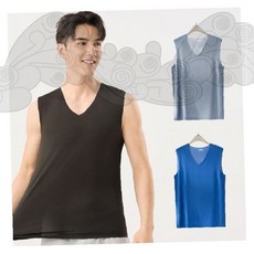 남성 브이넥 나시 민소매 런닝 이너웨어 헬스 운동복 쿨링 여름 필수