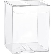 12개 PVC 투명 사탕 포장케이스 인형진열 포장박스 8x8x10cm, 분명한