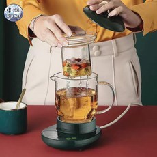 내열 유리약탕기 차, 베이스+650ML유리컵+여과속담요, 1개