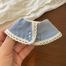 스컬판다 작은별 모피카라와 코듀로이 숄 10cm 인형옷 드레스업 SP 미니 숄 인형의상, 10-15cm 유니버설, 코듀로이 숄 (밀크 블루)