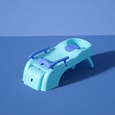 孕婦兒童家用便攜式可摺疊洗頭椅床凳, 旗艦款--藍色+水管, 1個